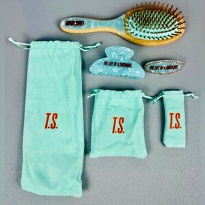 TAYLOR SWIFT Life Of A Showgirl Pearlescent Brush, Hair Clip, Barrette Set of 3